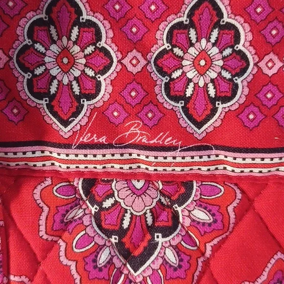 Vera Bradley Tote/Shoulder Bag in Frankly Scarlet Pattern Super Clean Zero Wear! - Picture 5 of 8